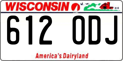 WI license plate 612ODJ