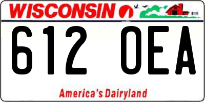 WI license plate 612OEA