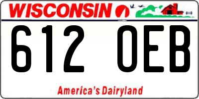 WI license plate 612OEB