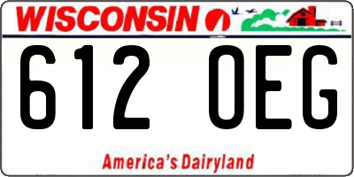 WI license plate 612OEG
