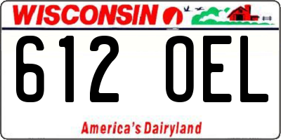 WI license plate 612OEL