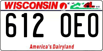 WI license plate 612OEO