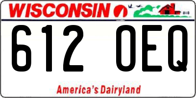 WI license plate 612OEQ