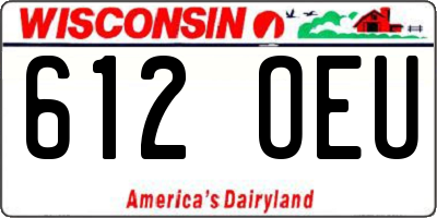 WI license plate 612OEU
