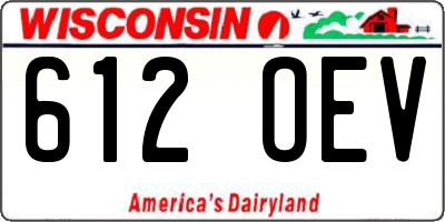 WI license plate 612OEV