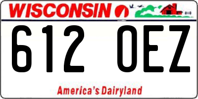 WI license plate 612OEZ