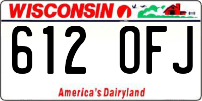 WI license plate 612OFJ