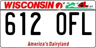 WI license plate 612OFL