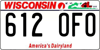 WI license plate 612OFO