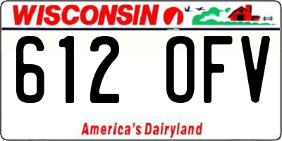 WI license plate 612OFV