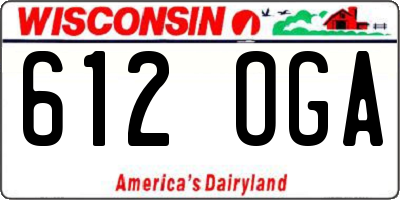 WI license plate 612OGA