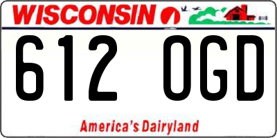WI license plate 612OGD