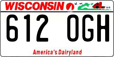 WI license plate 612OGH