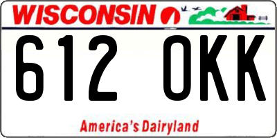 WI license plate 612OKK