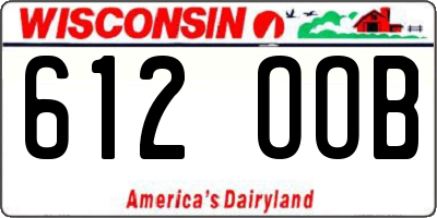 WI license plate 612OOB