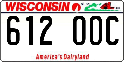 WI license plate 612OOC
