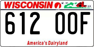 WI license plate 612OOF