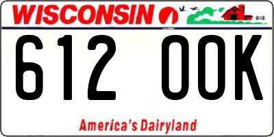 WI license plate 612OOK