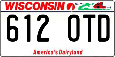 WI license plate 612OTD