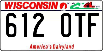 WI license plate 612OTF