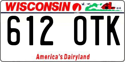 WI license plate 612OTK