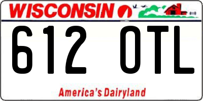 WI license plate 612OTL