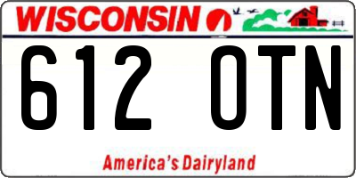 WI license plate 612OTN