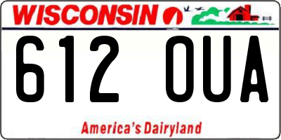 WI license plate 612OUA
