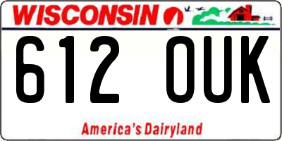 WI license plate 612OUK
