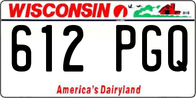 WI license plate 612PGQ