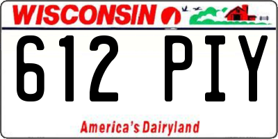 WI license plate 612PIY