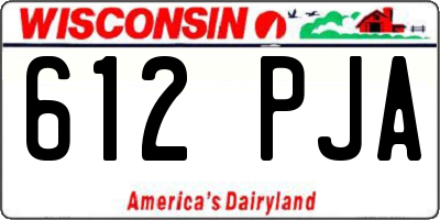 WI license plate 612PJA