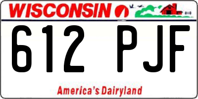 WI license plate 612PJF