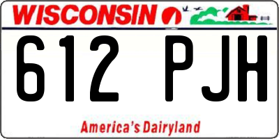 WI license plate 612PJH