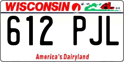 WI license plate 612PJL