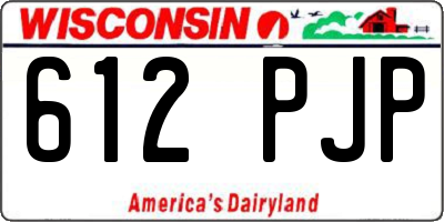 WI license plate 612PJP