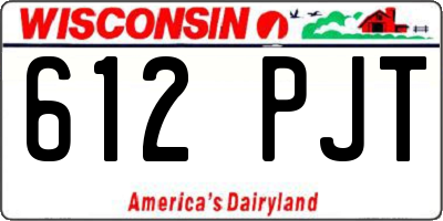 WI license plate 612PJT