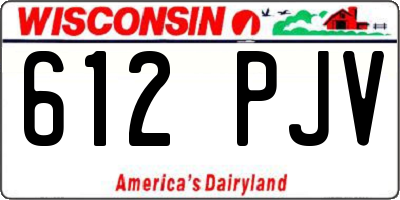 WI license plate 612PJV