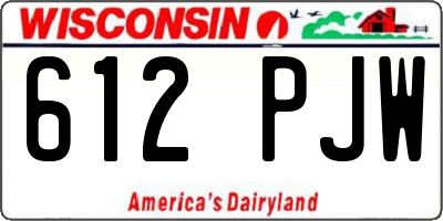 WI license plate 612PJW