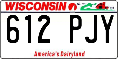WI license plate 612PJY