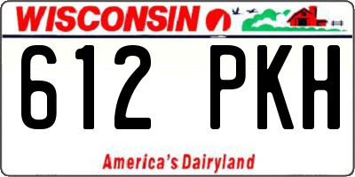 WI license plate 612PKH