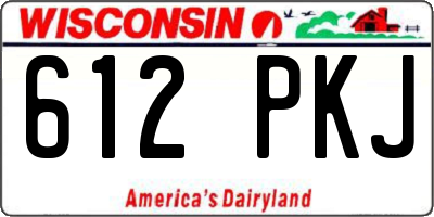 WI license plate 612PKJ