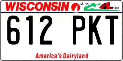 WI license plate 612PKT