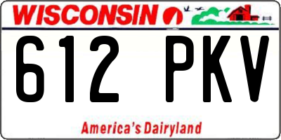 WI license plate 612PKV