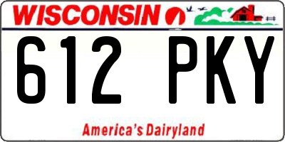 WI license plate 612PKY