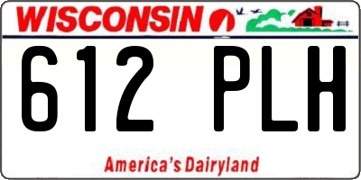 WI license plate 612PLH