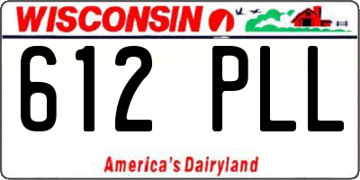 WI license plate 612PLL