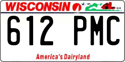 WI license plate 612PMC