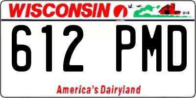 WI license plate 612PMD