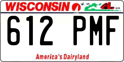 WI license plate 612PMF